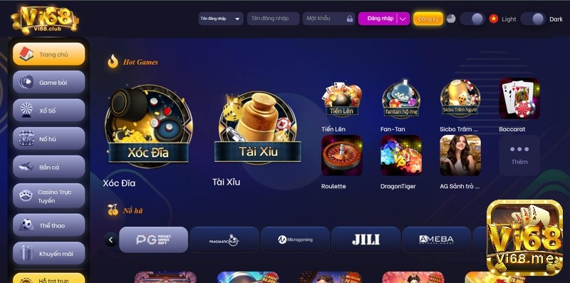 Kho game đánh bài tuyệt đỉnh của sân choi đanh bai Vi68